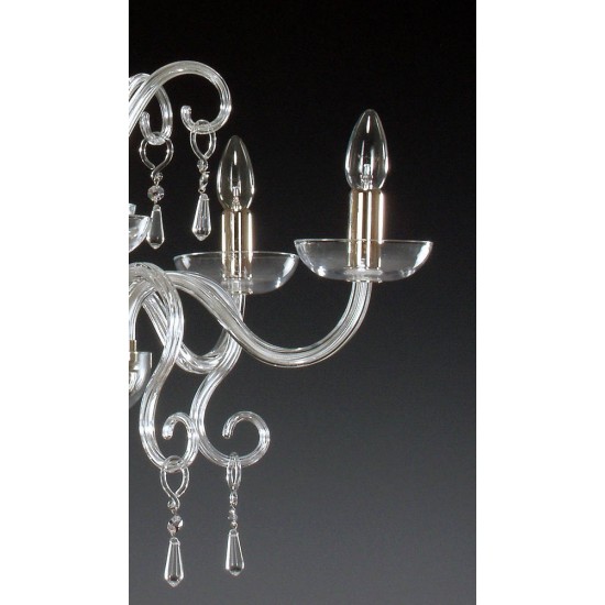 Candelabru Cristale, Sticla, Bohemia, E14, AL010058, Crystal