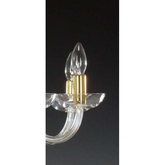 Candelabru Cristale, Sticla, Bohemia, E14, AL010059, Crystal