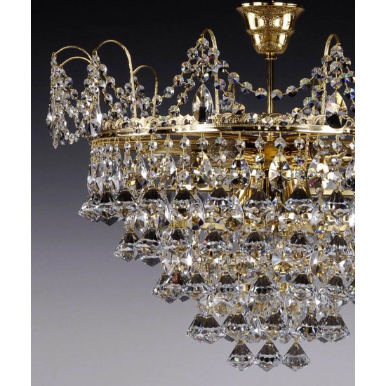 Plafoniera Cristale, Cascada, Bohemia, E14, AL010063, Crystal