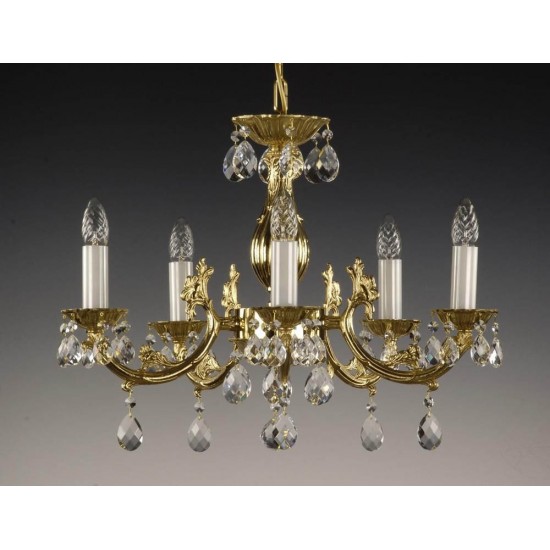Candelabru Alama, Cristale, Bohemia, E14, AL010091, Crystal
