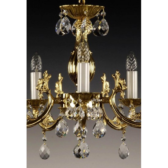 Candelabru Alama, Cristale, Bohemia, E14, AL010091, Crystal