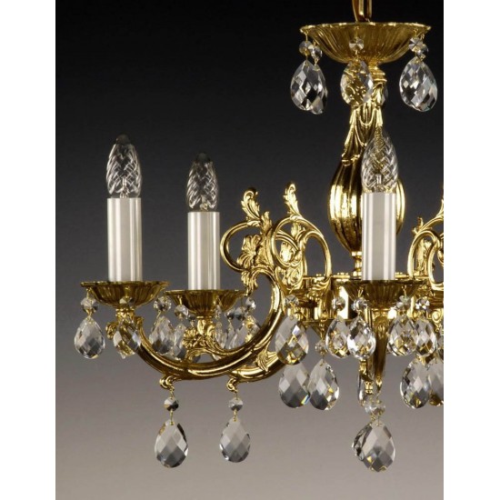Candelabru Alama, Cristale, Bohemia, E14, AL010092, Crystal
