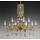 Candelabru Alama, Cristale, Bohemia, E14, AL010093, Crystal
