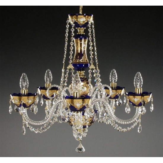 Candelabru Cristale - painted, Bohemia, E14, AL010109, Crystal