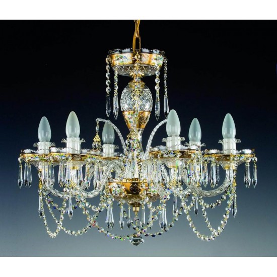 Candelabru Cristale, Clasic- painted, Bohemia, E14, AL010113, Crystal