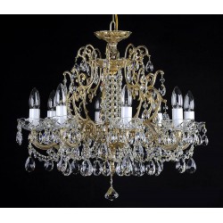 Candelabru Alama, Cristale, Bohemia, E14, AL010186K, Crystal