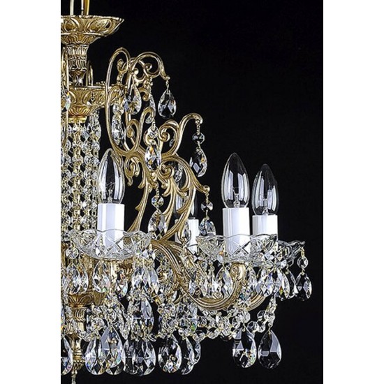 Candelabru Alama, Cristale, Bohemia, E14, AL010186K, Crystal