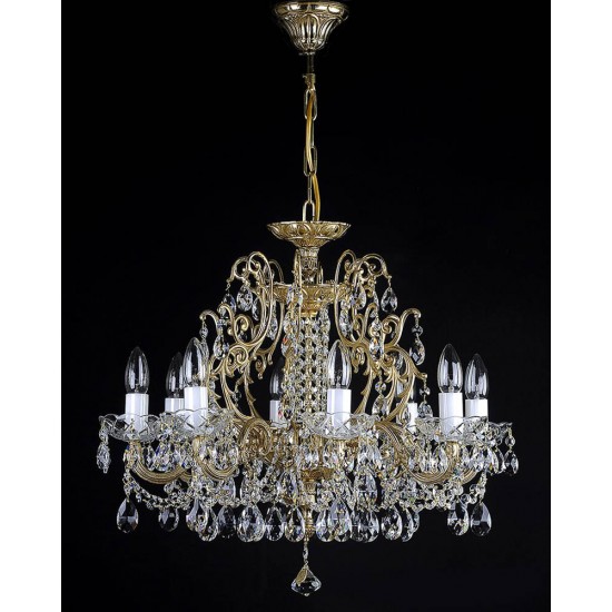 Candelabru Alama, Cristale, Bohemia, E14, AL010186K, Crystal