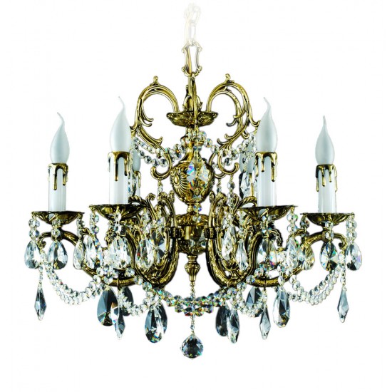 Candelabru Alama, Cristale, Bohemia, E14, AL010216, Crystal