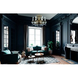 Candelabru Alama, Cristale, Bohemia, E14, AL010216, Crystal