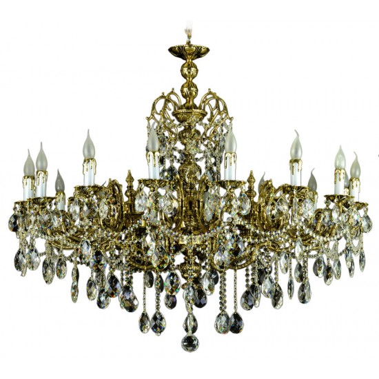 Candelabru Alama, Cristale, Bohemia, E14, AL010219, Crystal