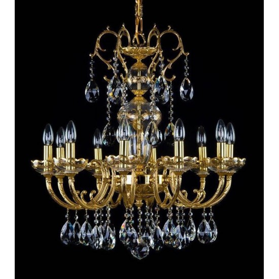 Candelabru Alama, Cristale, Bohemia, E14, AL010231, Crystal