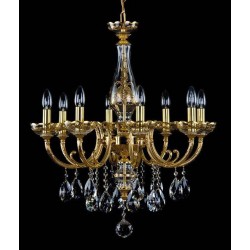 Candelabru Alama, Cristale, Bohemia, E14, AL010232, Crystal