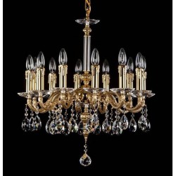 Candelabru Alama, Cristale, Bohemia, E14, AL010235, Crystal