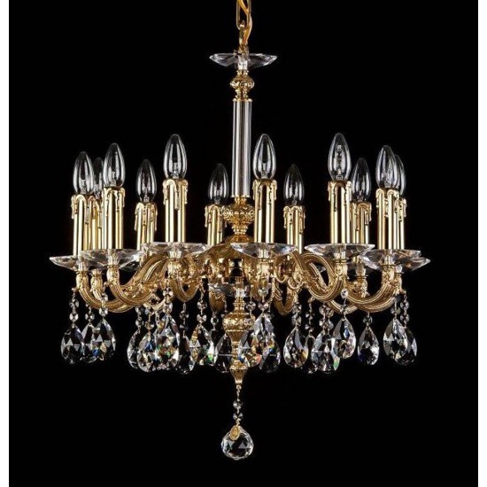 Candelabru Alama, Cristale, Bohemia, E14, AL010235, Crystal