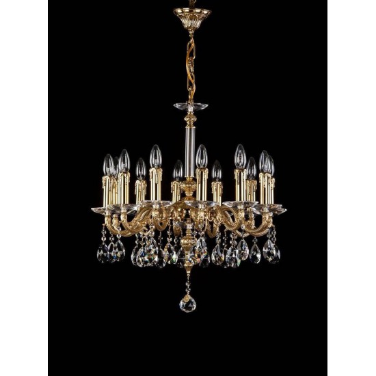 Candelabru Alama, Cristale, Bohemia, E14, AL010235, Crystal