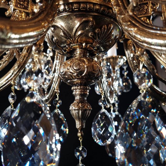 Candelabru Alama, Cristale, Bohemia, E14, AL010243, Crystal