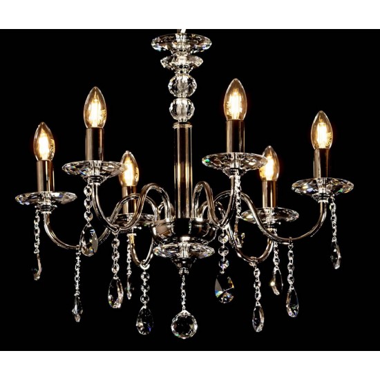 Candelabru Alama, Cristale, Bohemia, E14, AL010247, Crystal