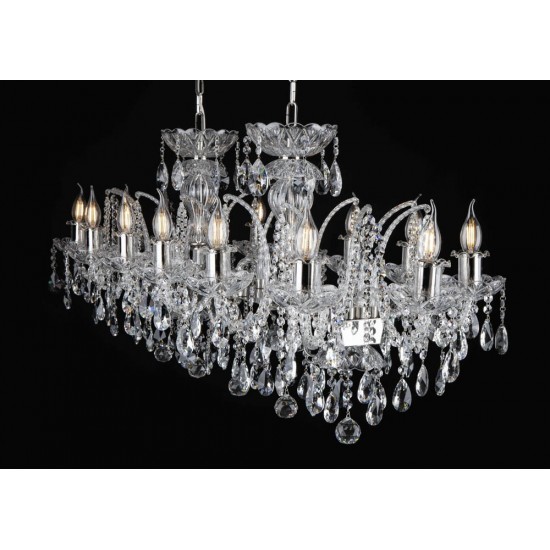 Candelabru Cristale, modern OVALPB, Bohemia, E14, EL0101021402OVALPB, Crystal