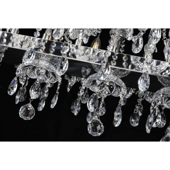 Candelabru Cristale, modern OVALPB, Bohemia, E14, EL0101021402OVALPB, Crystal