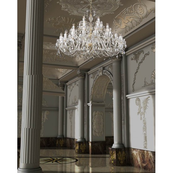 Candelabru Cristale, lux, Bohemia, E14, EL0101073501PB, Crystal