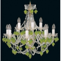 Candelabru Cristale, Bohemia, E14, EL0101201262olivin, Crystal