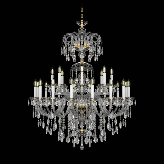 Candelabru Cristale, lux, Bohemia, E14, EL0101282404PB, Crystal