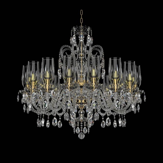 Candelabru Cristale, lux, Bohemia, E14, EL0101381601AB3TPB, Crystal
