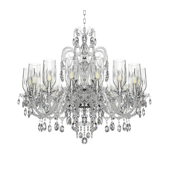 Candelabru Cristale, lux, Bohemia, E14, EL0101381601AB3TPB, Crystal