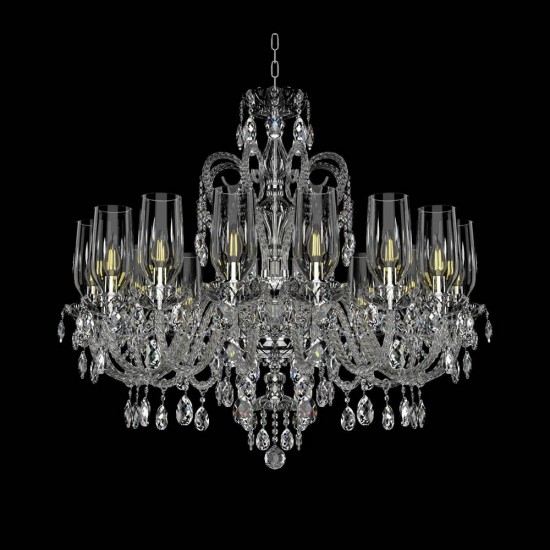 Candelabru Cristale, lux, Bohemia, E14, EL0101381601AB3TPB, Crystal