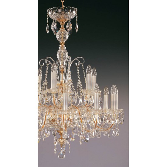 Candelabru Cristale, Sticla, Bohemia, E14, EL0101401802, Crystal