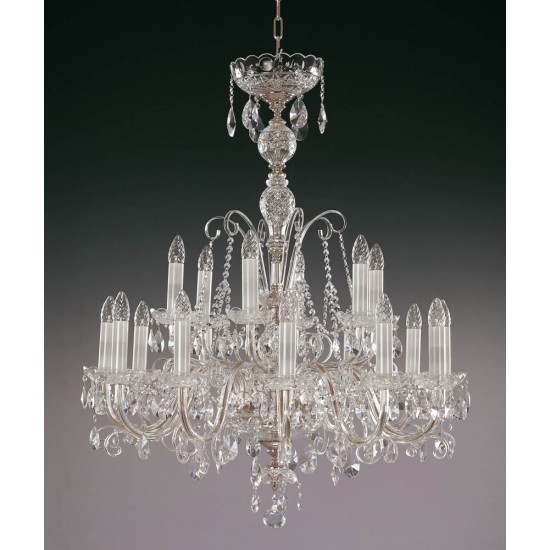 Candelabru Cristale, Sticla, Bohemia, E14, EL0101401802, Crystal