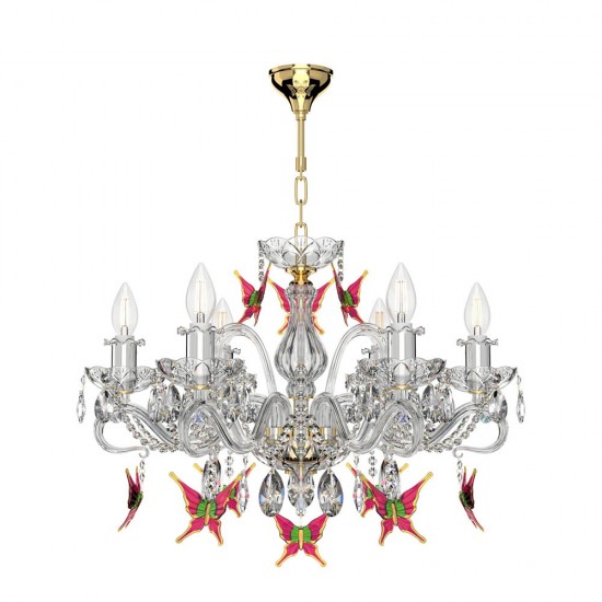 Candelabru Cristal, Bohemia, E14, EL010165602butterfly, Crystal