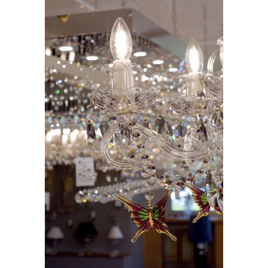 Candelabru Cristal, Bohemia, E14, EL010165602butterfly, Crystal