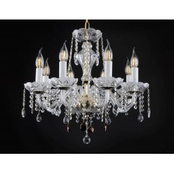 Candelabru Cristale, Sticla, Bohemia, E14, EL010204801mat, Crystal
