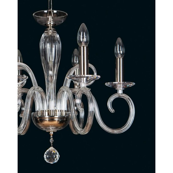 Candelabru Cristale, Sticla, Bohemia, E14, EL0102166024, Crystal