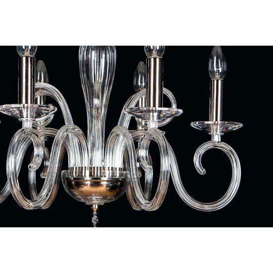 Candelabru Cristale, Sticla, Bohemia, E14, EL0102166024, Crystal