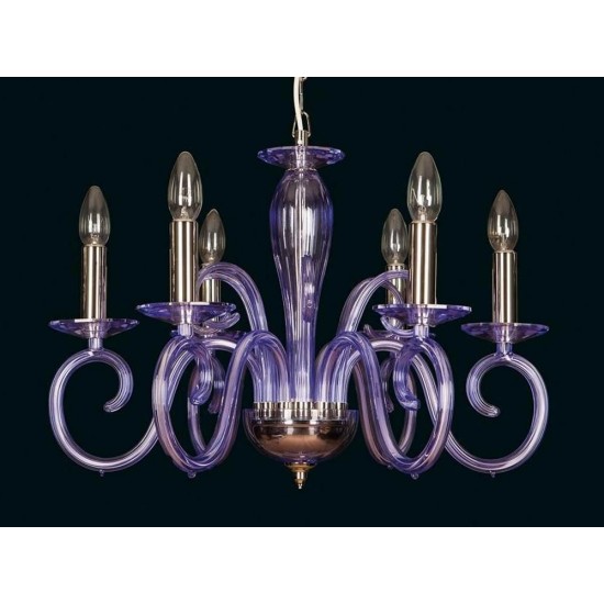 Candelabru Cristale, violet, Bohemia, E14, EL010216660, Crystal