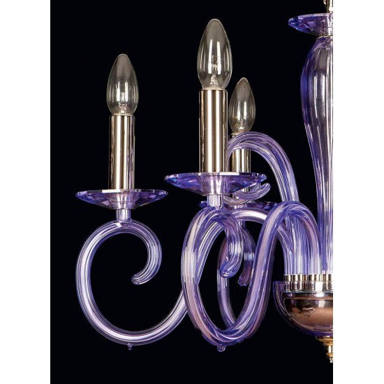 Candelabru Cristale, violet, Bohemia, E14, EL010216660, Crystal
