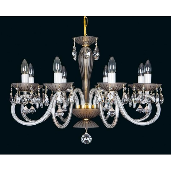 Candelabru Cristale, Sticla, Bohemia, E14, EL0102238022SM, Crystal