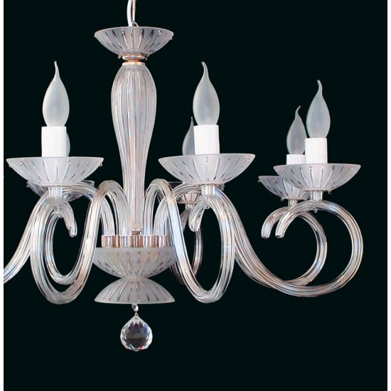 Candelabru Cristale, Sticla, Bohemia, E14, EL0102238024, Crystal