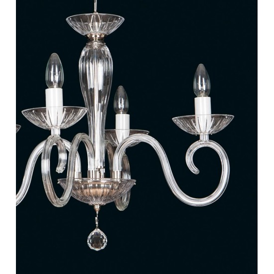 Candelabru Cristale, Sticla, Bohemia, E14, EL0102244024, Crystal