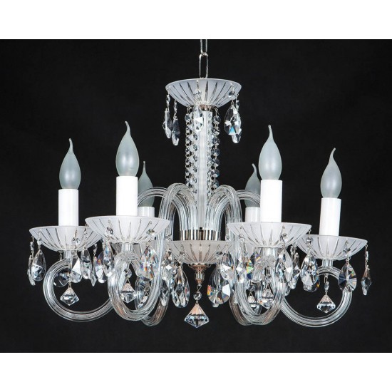 Candelabru Cristale, Sticla, Bohemia, E14, EL0102266022, Crystal