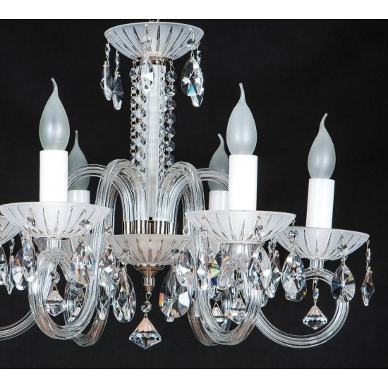 Candelabru Cristale, Sticla, Bohemia, E14, EL0102266022, Crystal