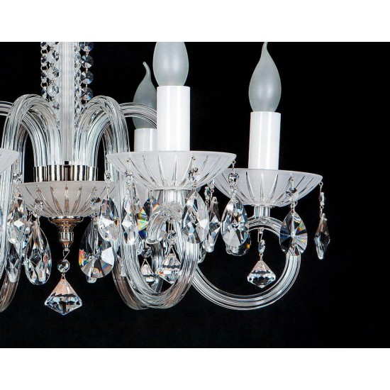 Candelabru Cristale, Sticla, Bohemia, E14, EL0102266022, Crystal