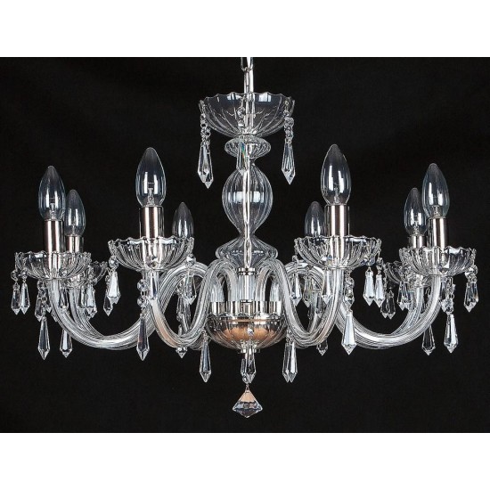 Candelabru Cristale, Sticla, Bohemia, E14, EL010250803, Crystal