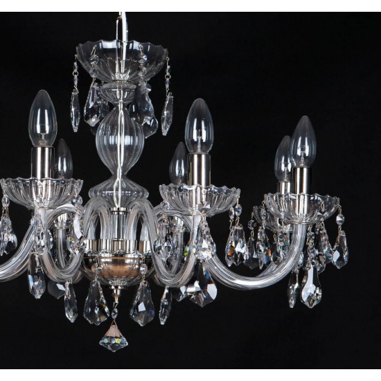 Candelabru Cristale, Sticla, Bohemia, E14, EL010250804, Crystal