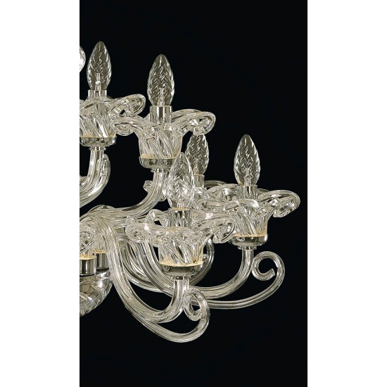 Candelabru Cristale, Sticla, Bohemia, E14, EL0104001200, Crystal