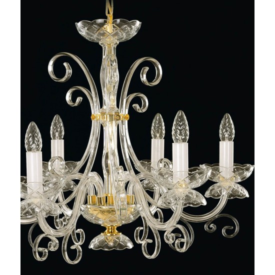 Candelabru Cristale, Sticla, Bohemia, E14, EL010412600, Crystal