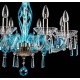 Candelabru Cristale, Albastru, Bohemia, E14, EL01041883033, Crystal